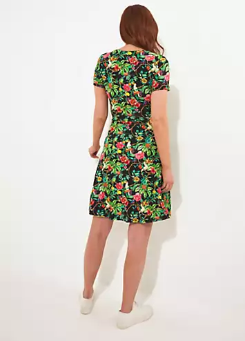 Parrot Jersey Wrap Dress by Joe Browns | Look Again