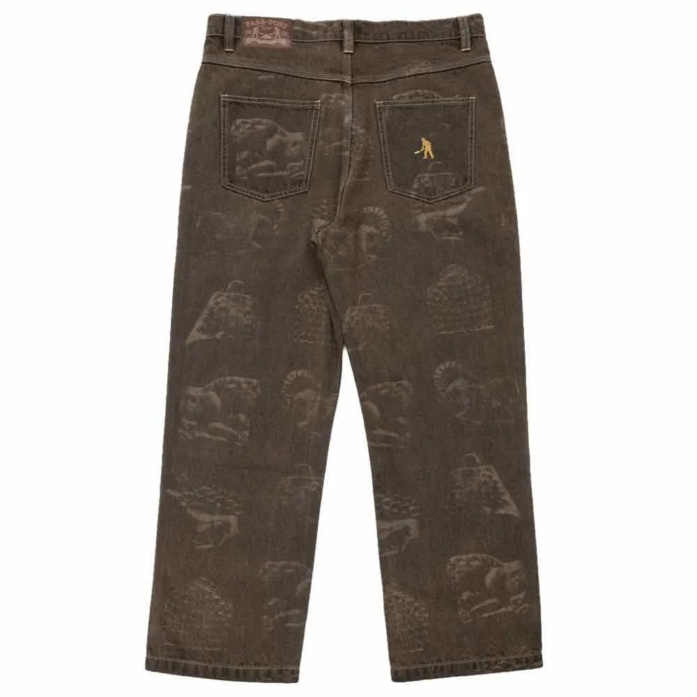 Passport Workers Club Jeans Etched Brown