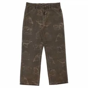 Passport Workers Club Jeans Etched Brown