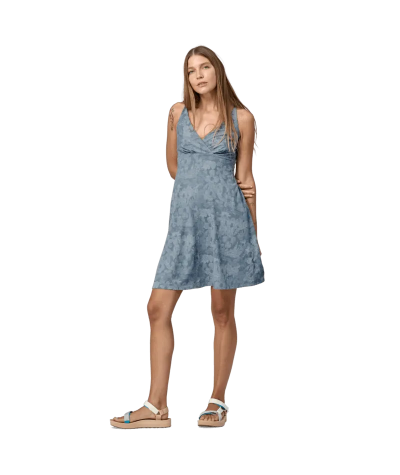 Patagonia Amber Dawn Dress-Channeling Spring: Light Plume Grey