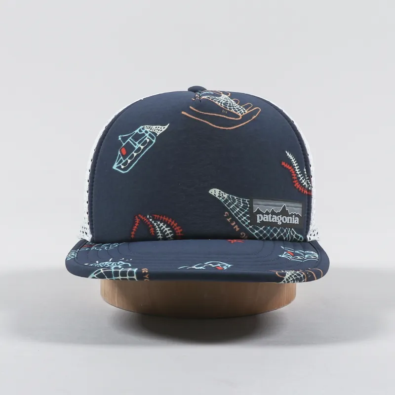 Patagonia Duckbill Trucker Hat Clean Currents Tidepool Blue