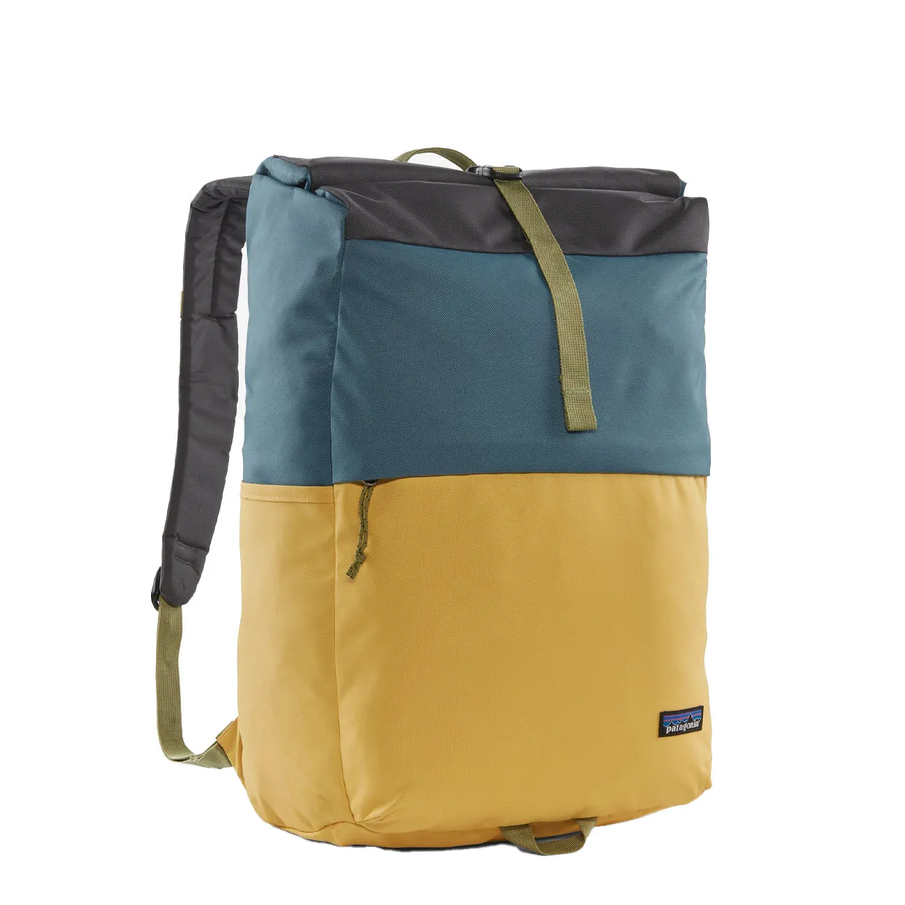 Patagonia Fieldsmith Roll-Top Pack 30L Patchwork: Surfboard Yellow w/Abalone Blue