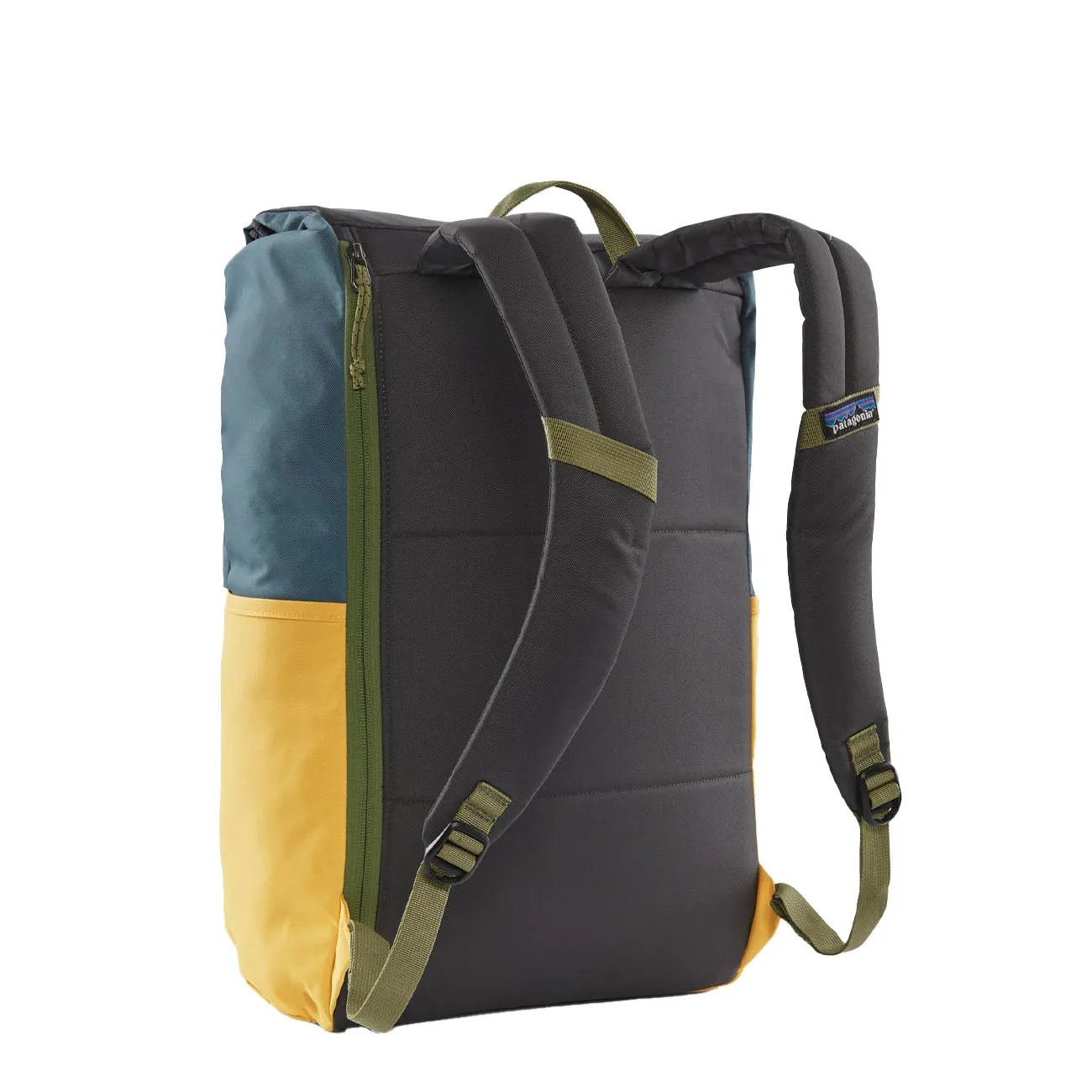 Patagonia Fieldsmith Roll-Top Pack 30L Patchwork: Surfboard Yellow w/Abalone Blue