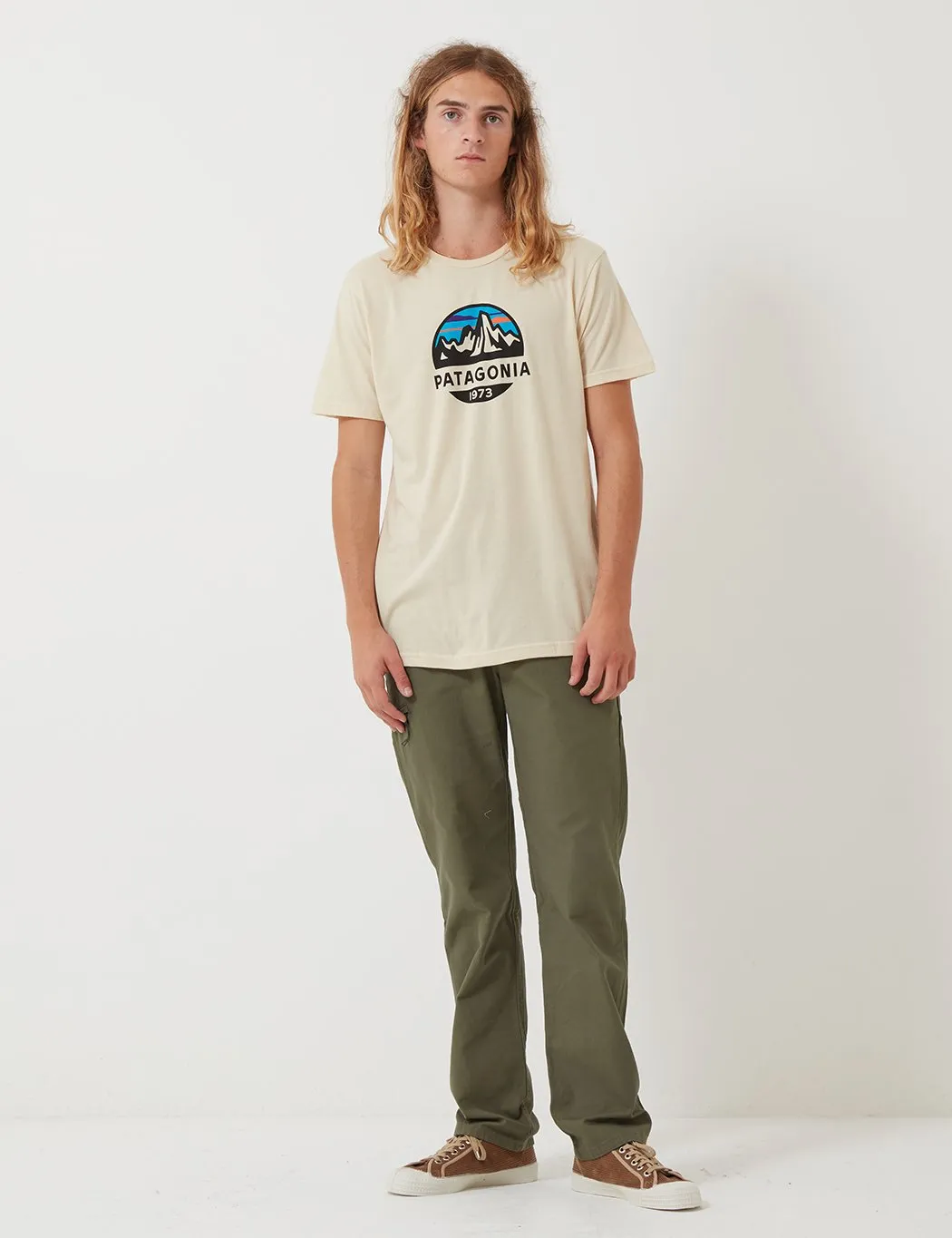 Patagonia Fitz Roy Scope Organic T-Shirt - Oyster White