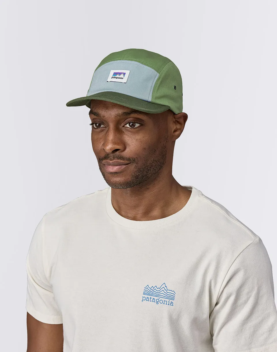 Patagonia Graphic Maclure Hat Shop Sticker: Terrain Green