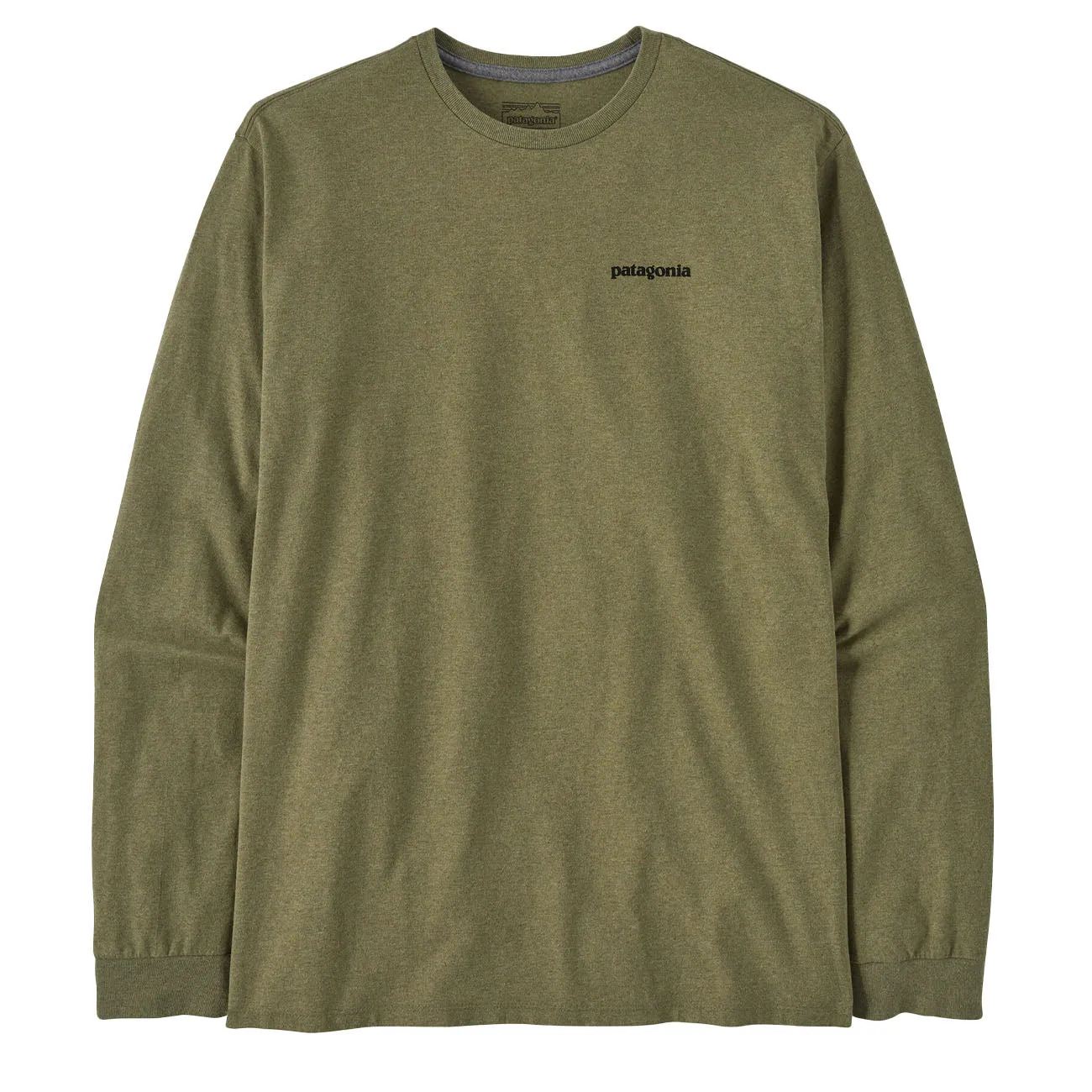 Patagonia Long Sleeve P-6 Logo Responsibili-Tee Buckhorn Green