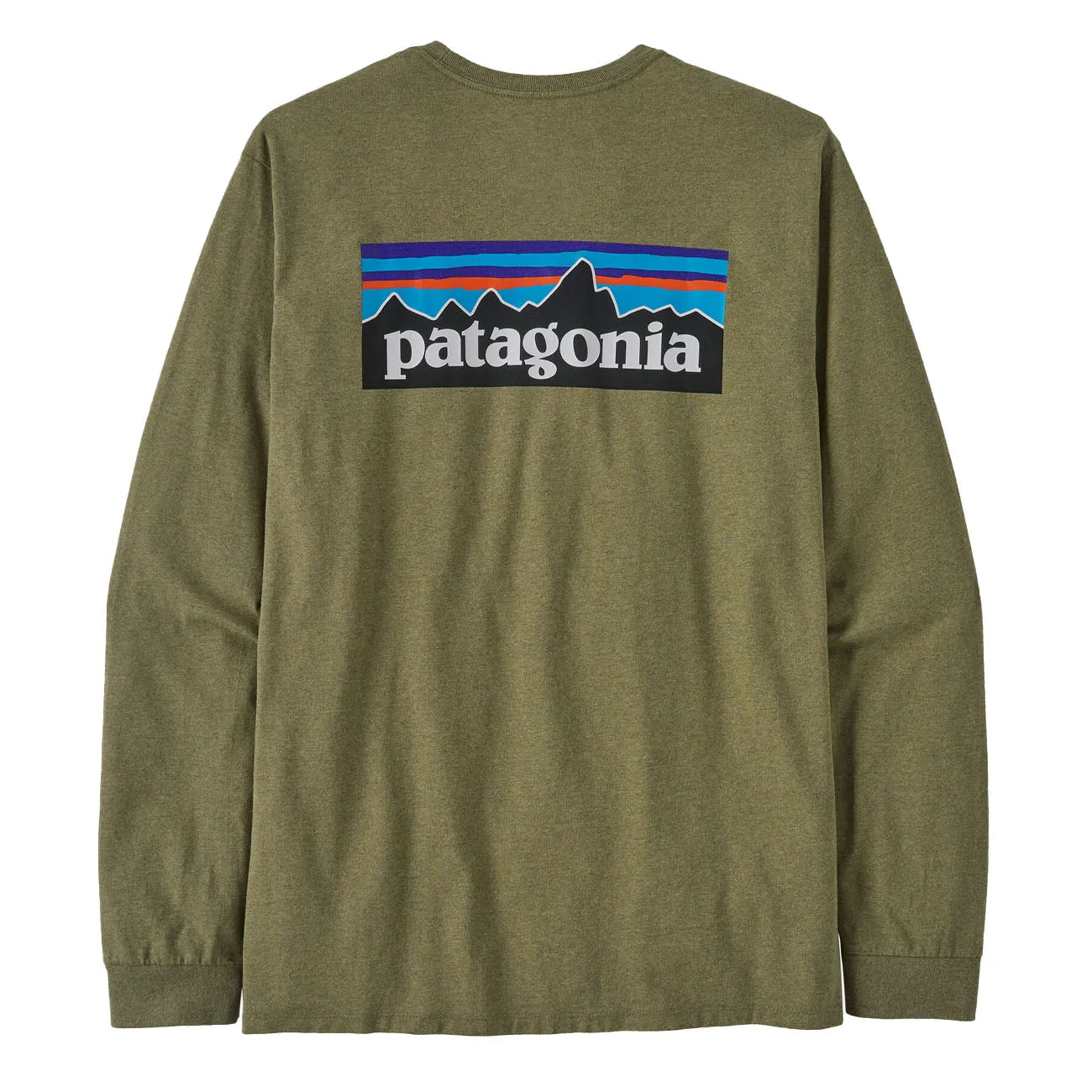 Patagonia Long Sleeve P-6 Logo Responsibili-Tee Buckhorn Green