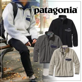 Patagonia  |Long Sleeves Plain Outdoor Sweatshirts