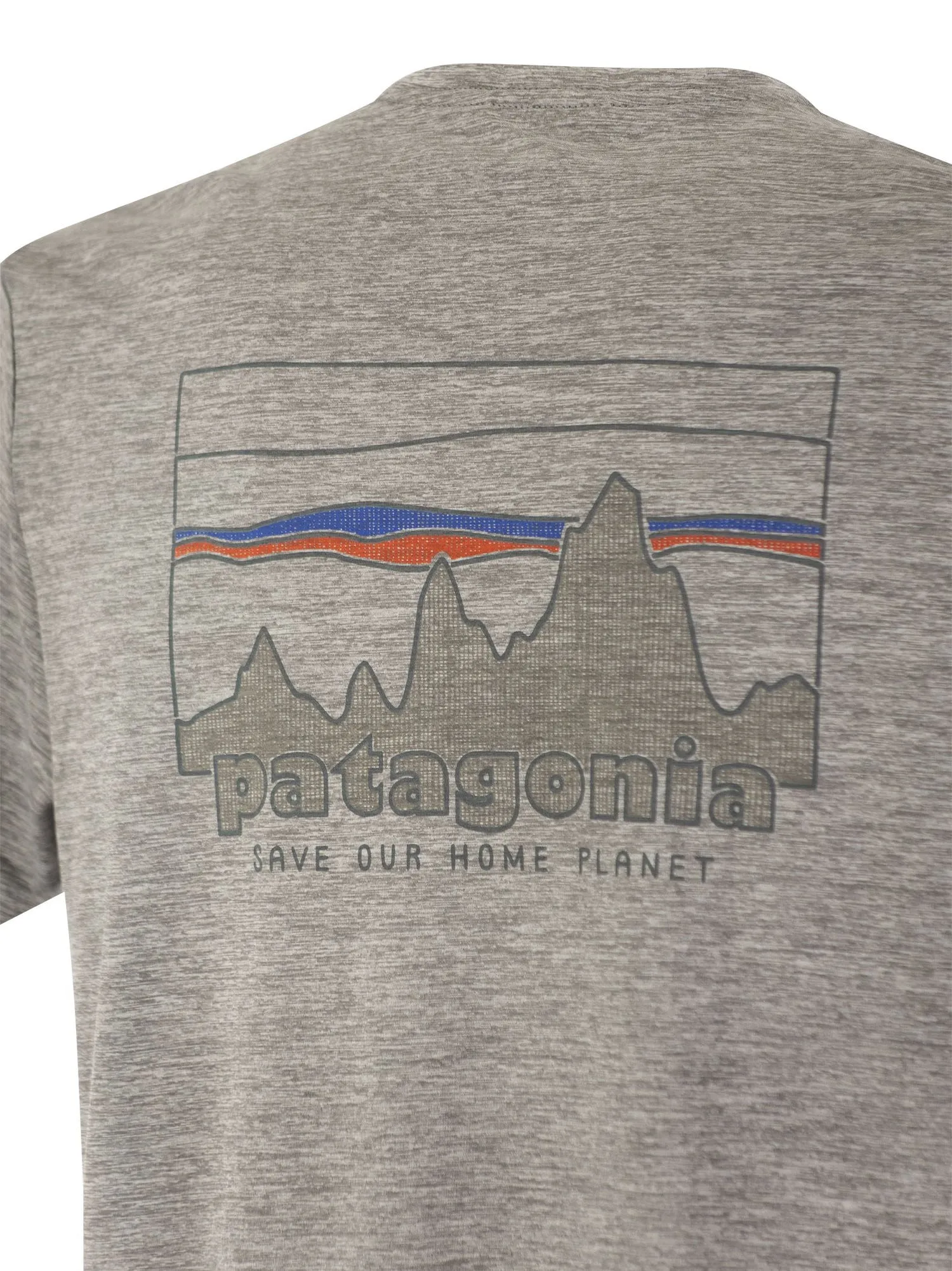 Patagonia    Patagonia T Shirt In Technical Fabric With Print On The Back