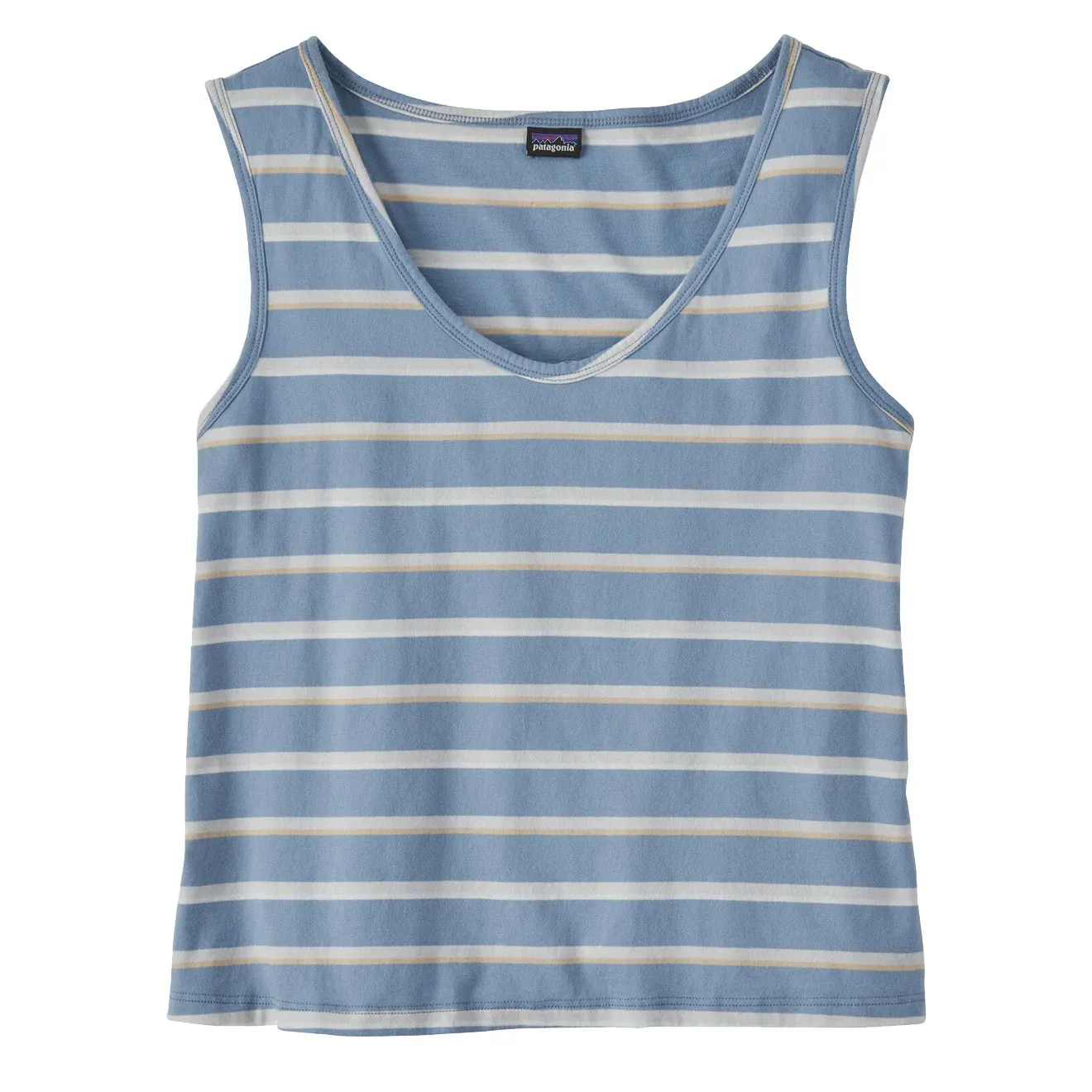 Patagonia Womens Regenerative Organic Certified Cotton Tank Sunset Stripe / Light Plume Grey