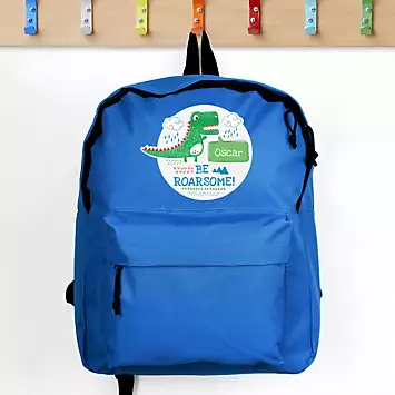 Personalised ’Be Roarsome’ Dinosaur Backpack | Kaleidoscope