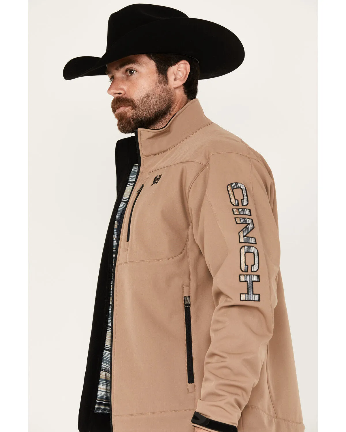 Product Name:  Cinch Men's Southwestern Striped Print Bonded Softshell Jacket - Big