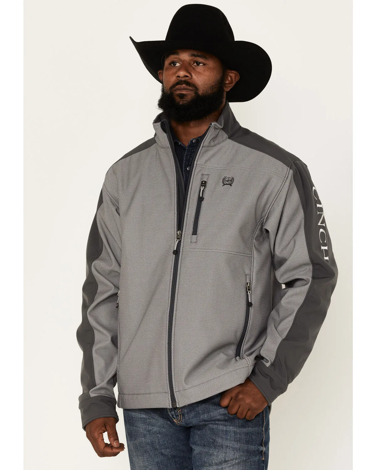 Product Name:  Cinch Men's Textured Logo Softshell Colorblock CC Jacket