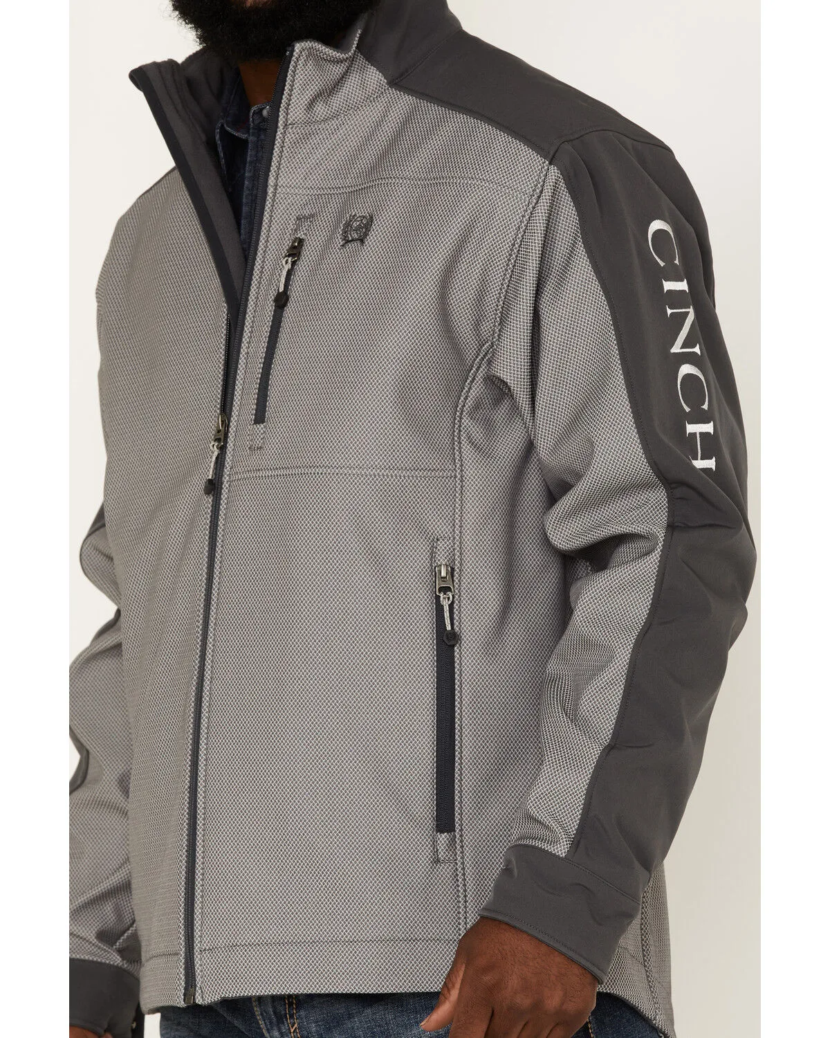 Product Name:  Cinch Men's Textured Logo Softshell Colorblock CC Jacket