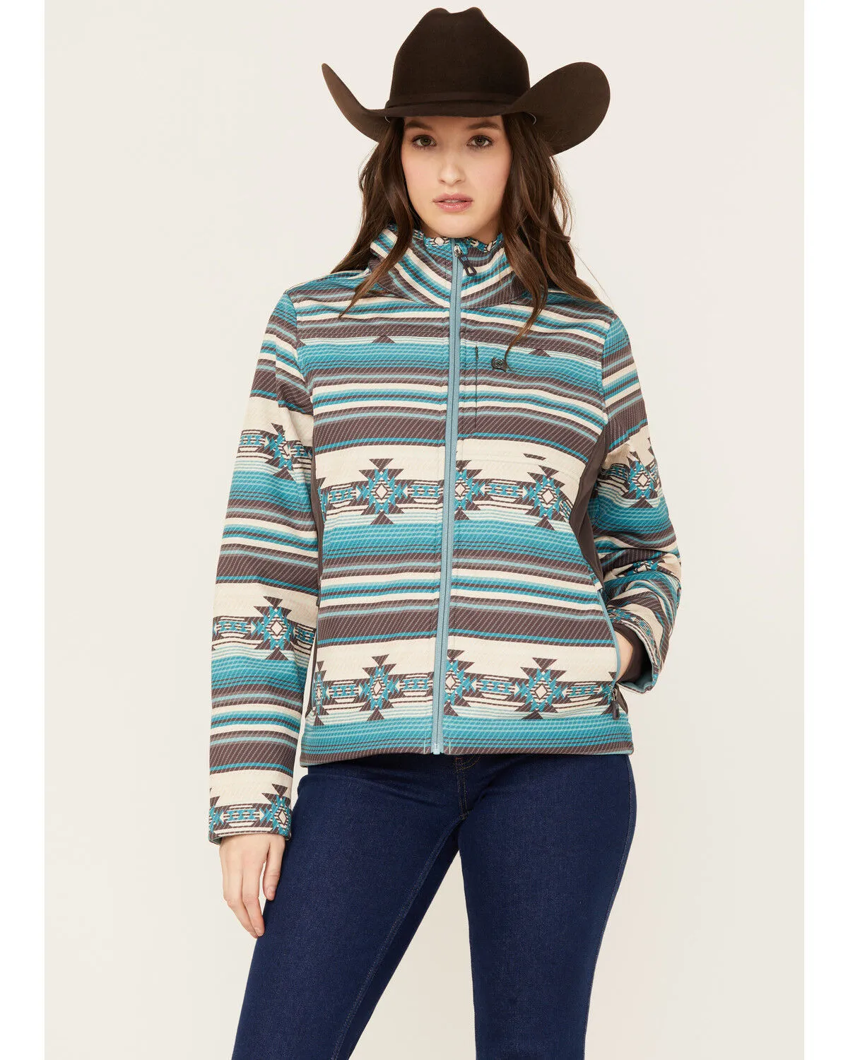 Product Name:  Cinch Women's Southwestern Print Concealed Carry Softshell Jacket