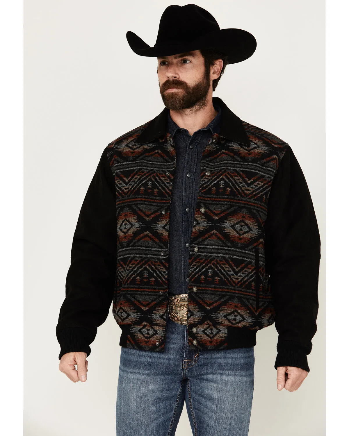 Product Name:  Cripple Creek Men's Navajo Blanket Snap Jacket