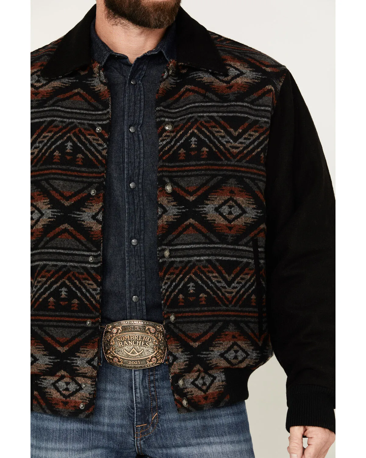 Product Name:  Cripple Creek Men's Navajo Blanket Snap Jacket