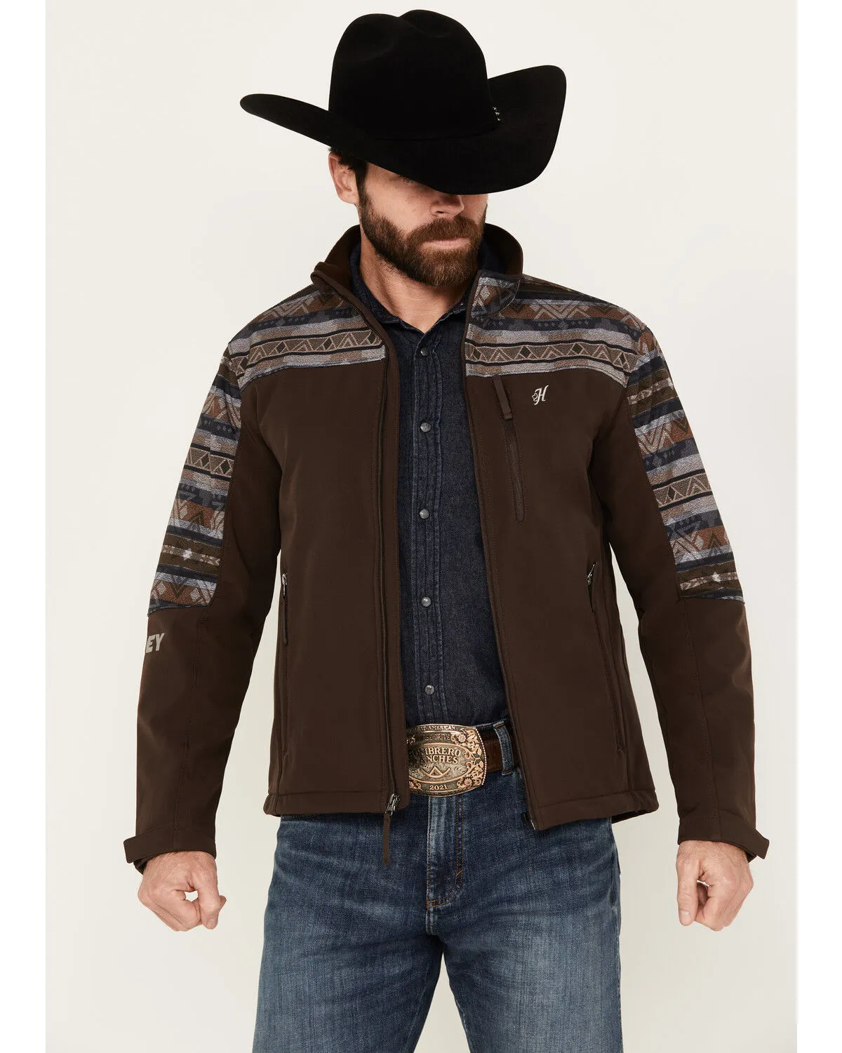 Product Name:  Hooey Men's Southwestern Print Softshell Jacket - Big