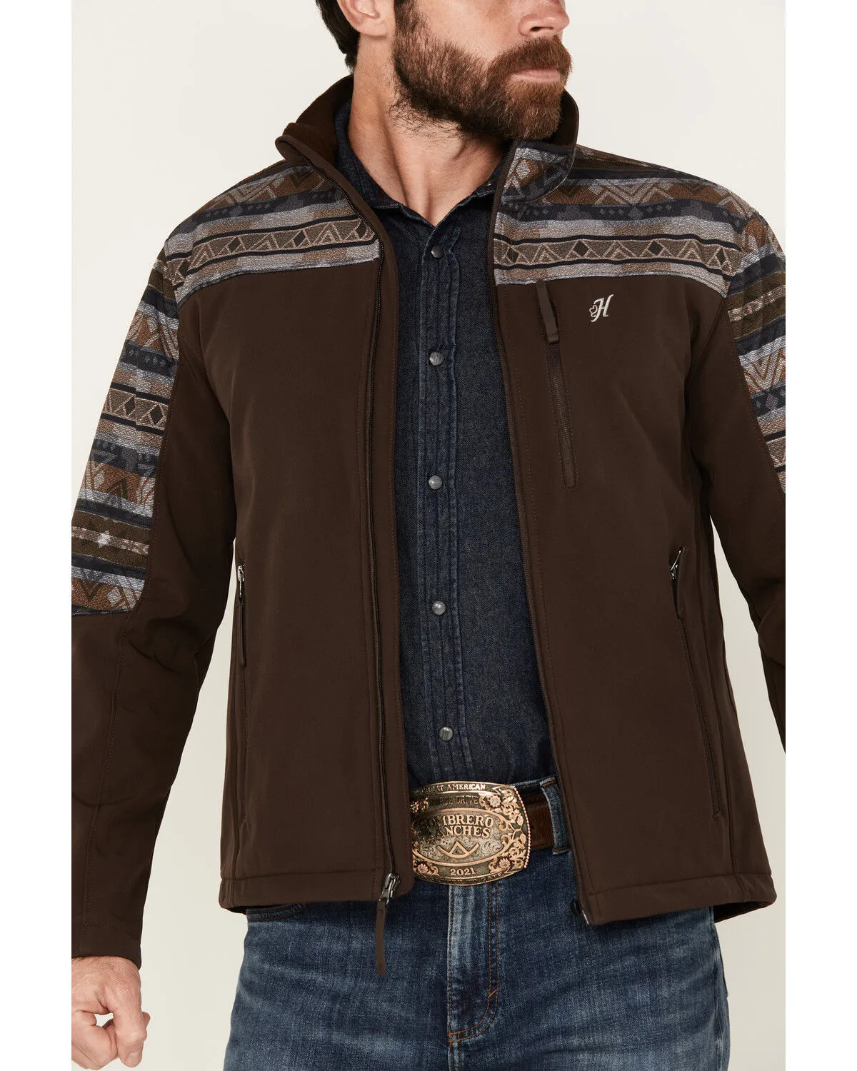 Product Name:  Hooey Men's Southwestern Print Softshell Jacket - Big