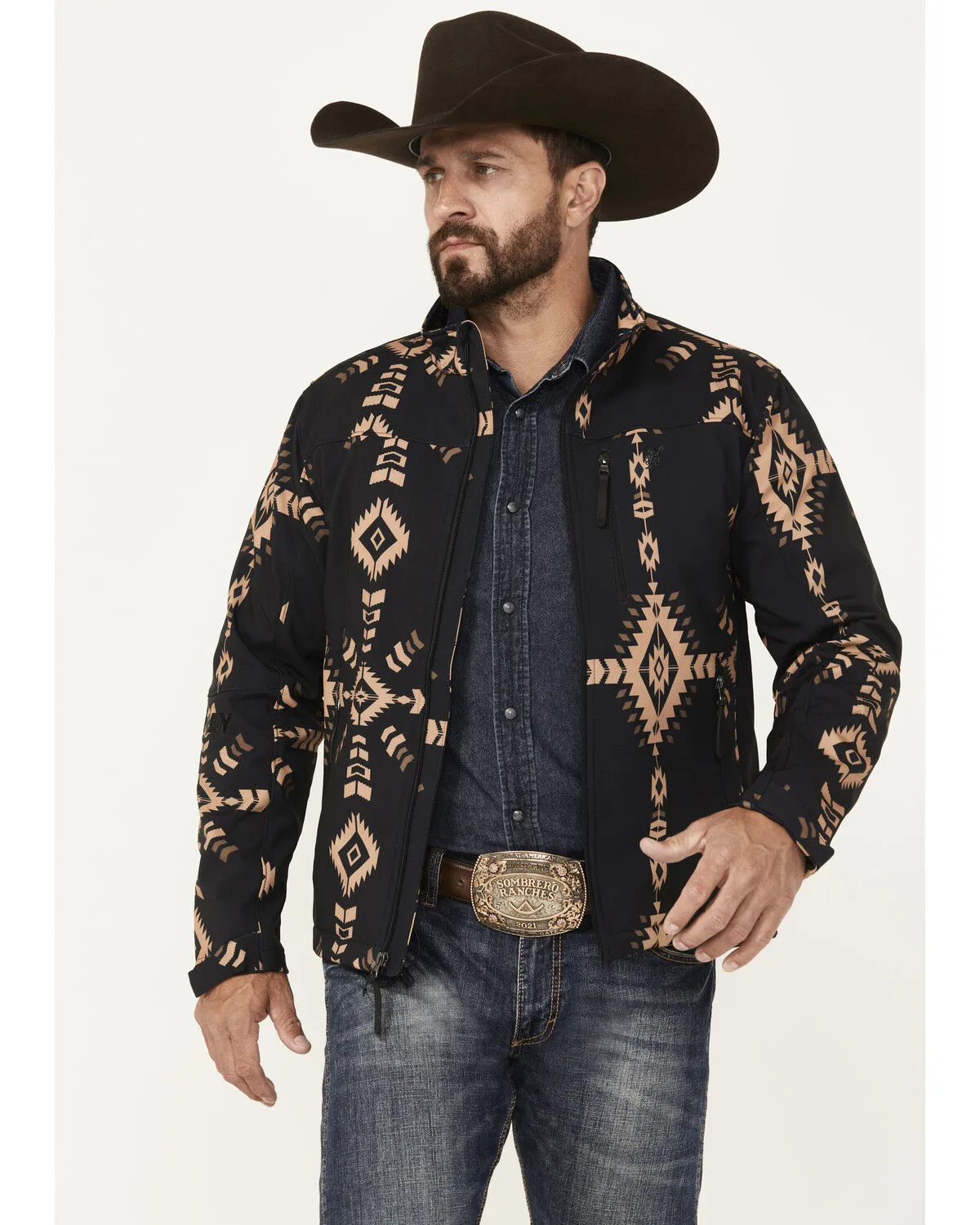 Product Name:  Hooey Men's Southwestern Print Softshell Jacket