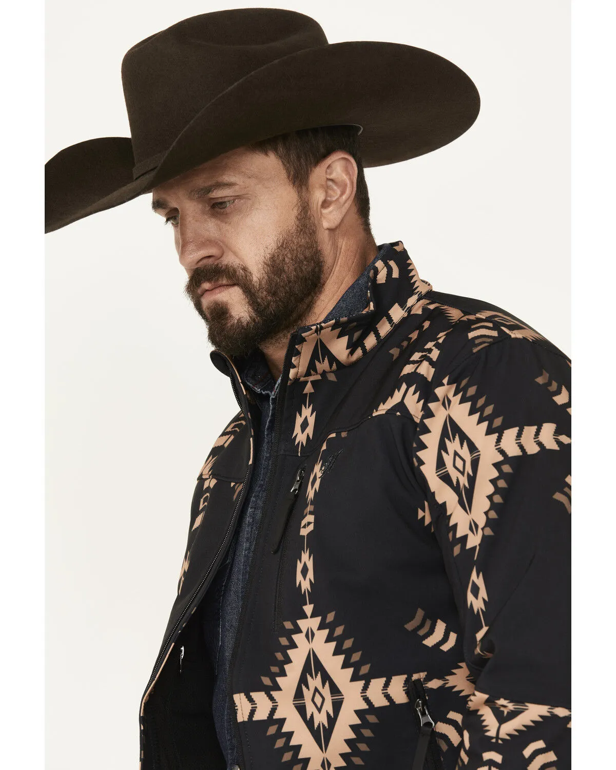 Product Name:  Hooey Men's Southwestern Print Softshell Jacket