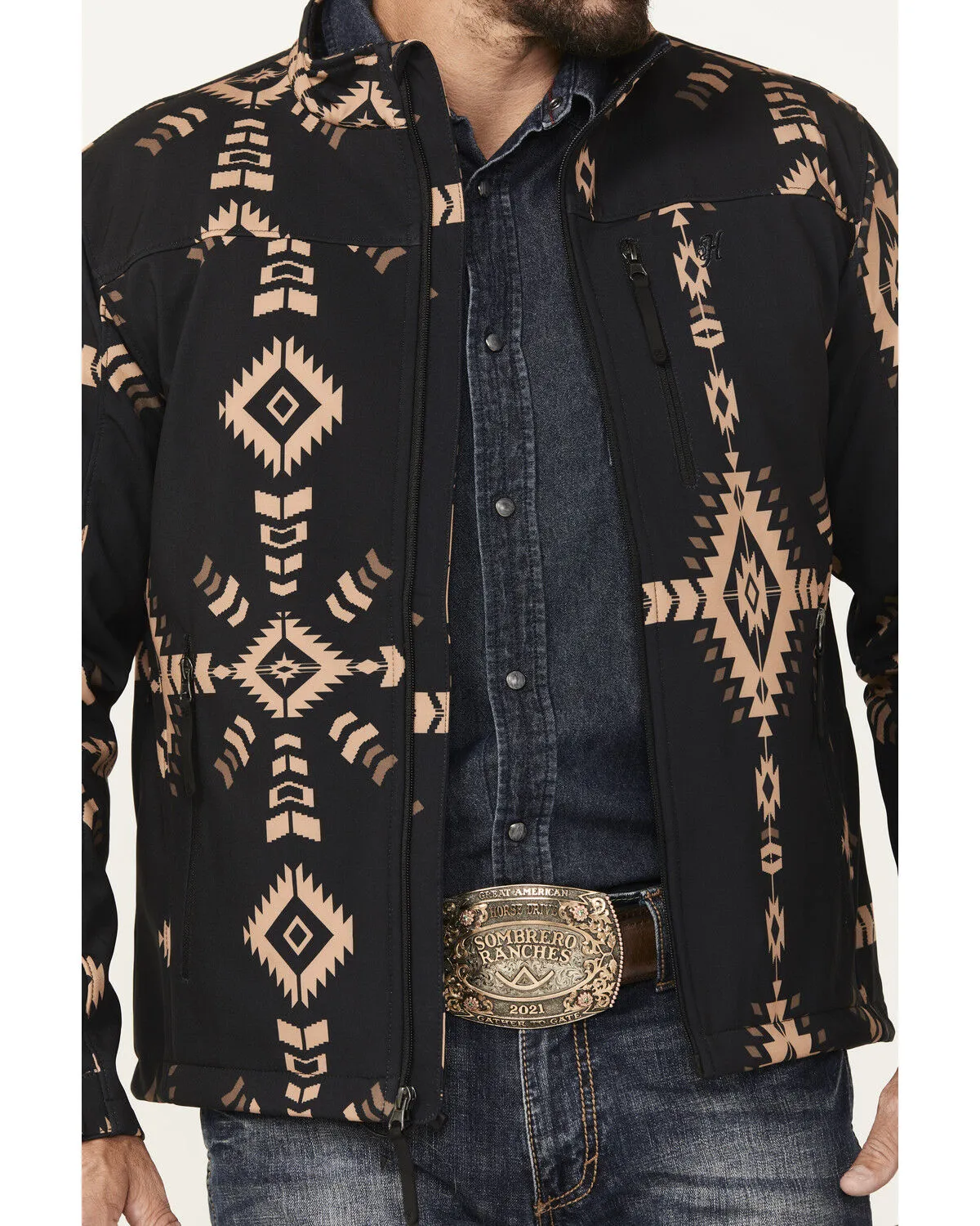 Product Name:  Hooey Men's Southwestern Print Softshell Jacket