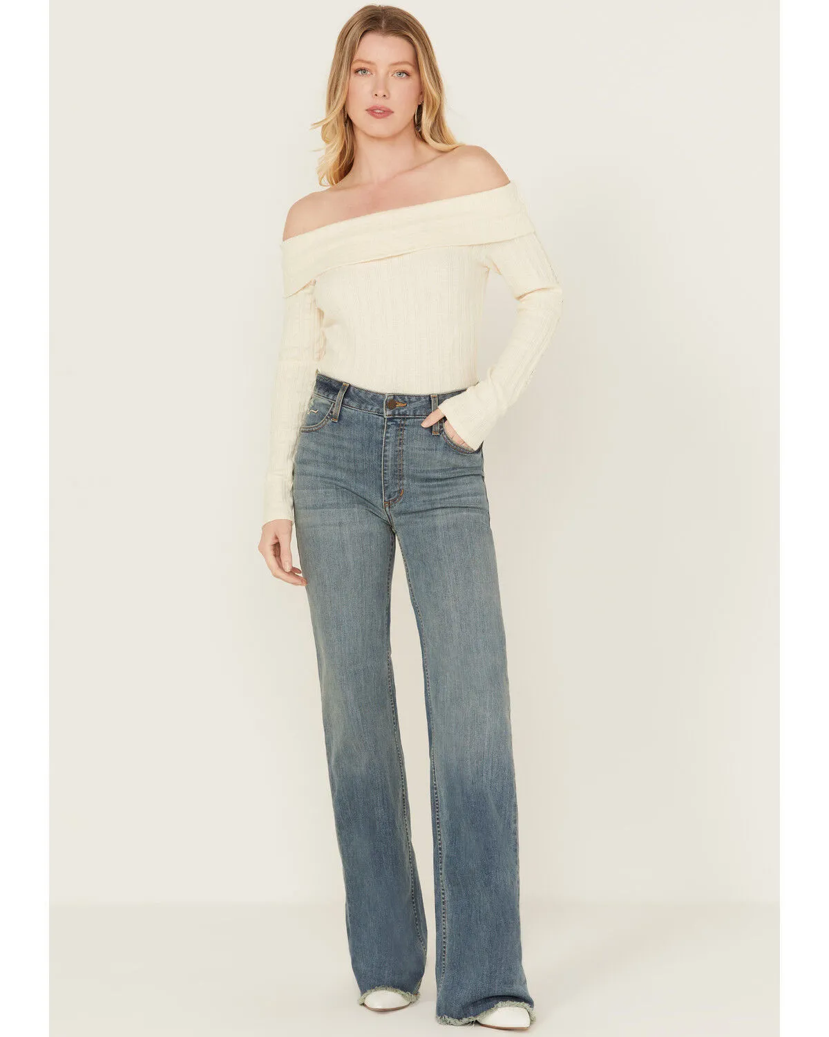 Product Name:  Kimes Ranch Women's Olivia Medium Wash High Rise Wide Leg Jeans