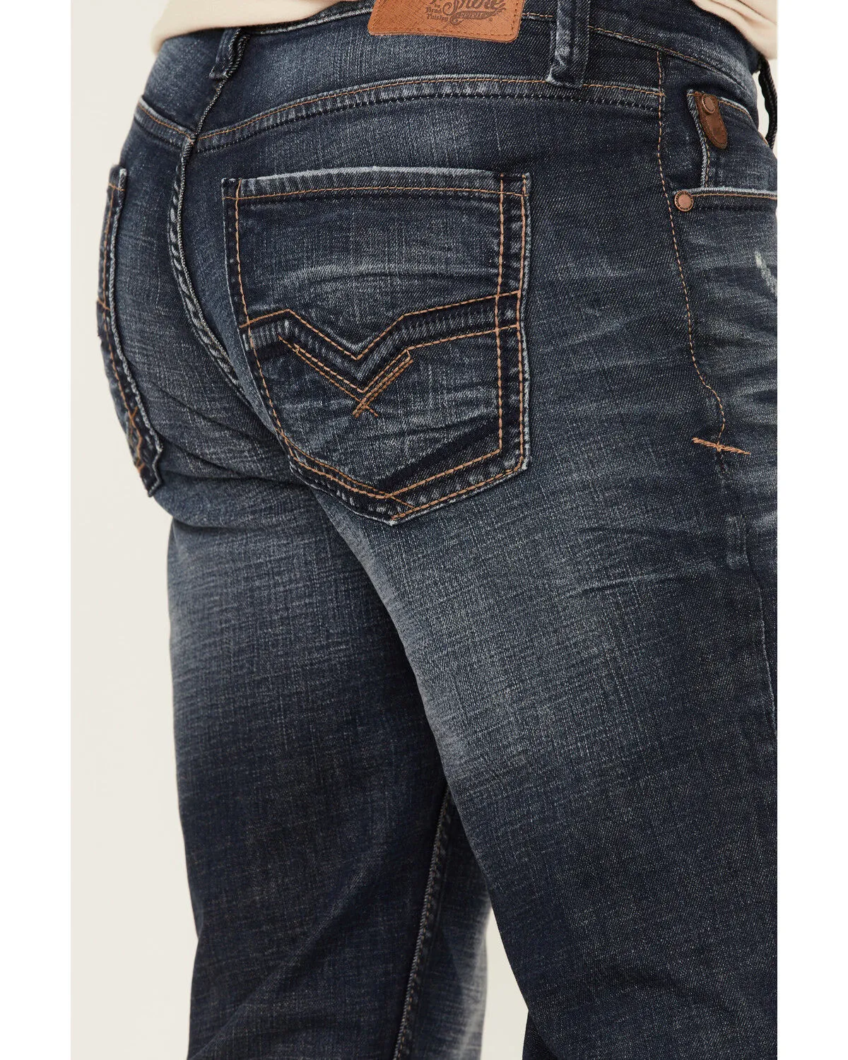 Product Name:  Moonshine Spirit Men's Wheelhouse Medium Dark Wash Stretch Slim Straight Jeans