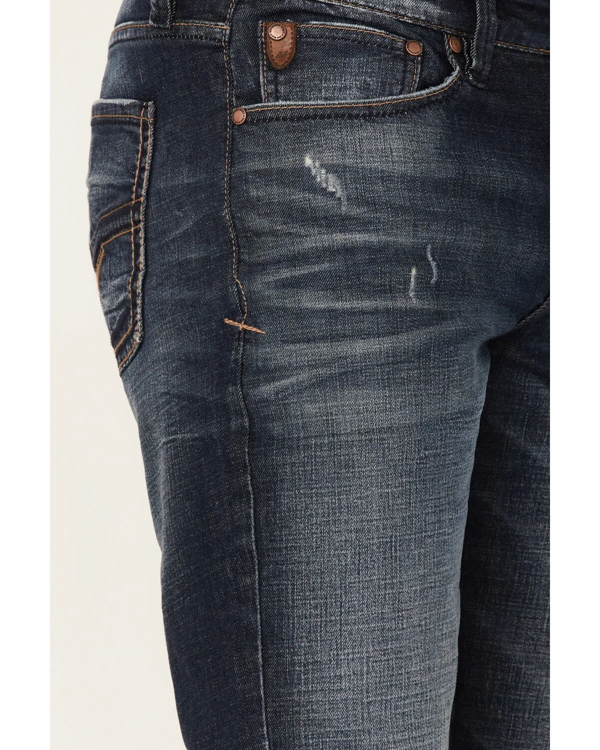 Product Name:  Moonshine Spirit Men's Wheelhouse Medium Dark Wash Stretch Slim Straight Jeans