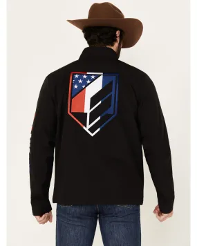 Product Name:  RANK 45® Men's American Flag Logo Softshell Jacket