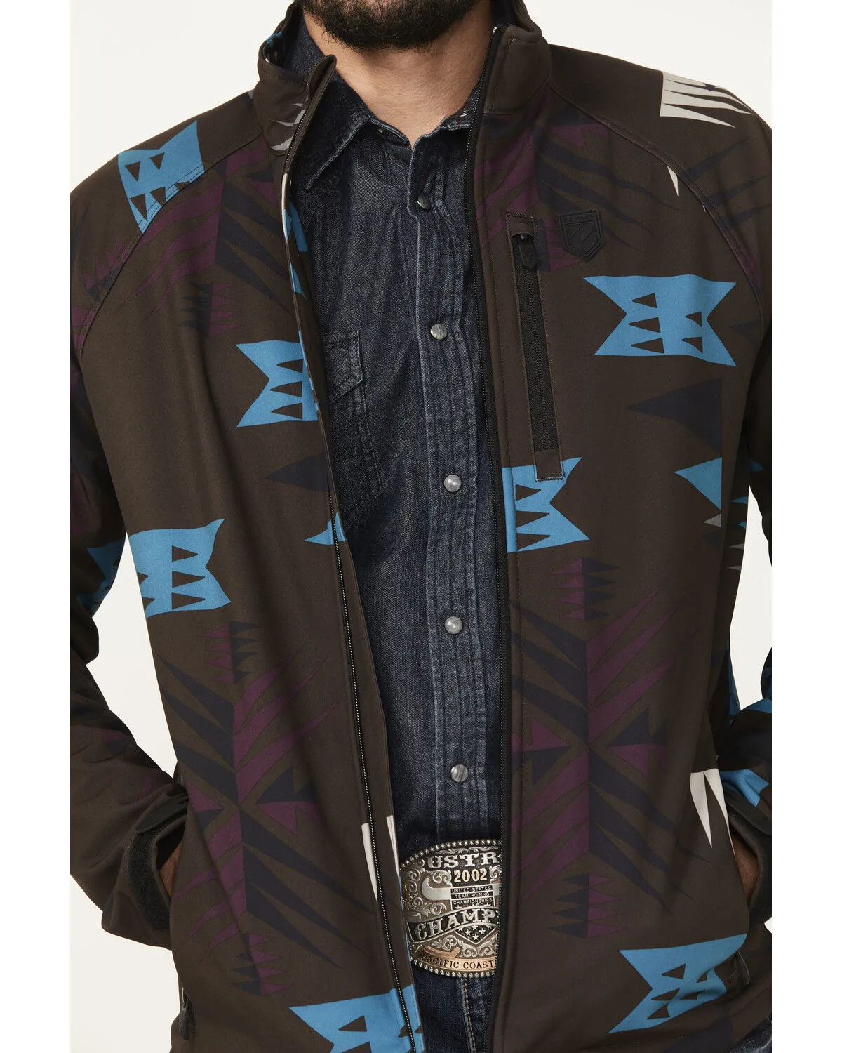 Product Name:  RANK 45® Men's Southwestern Print Softshell Jacket - Big