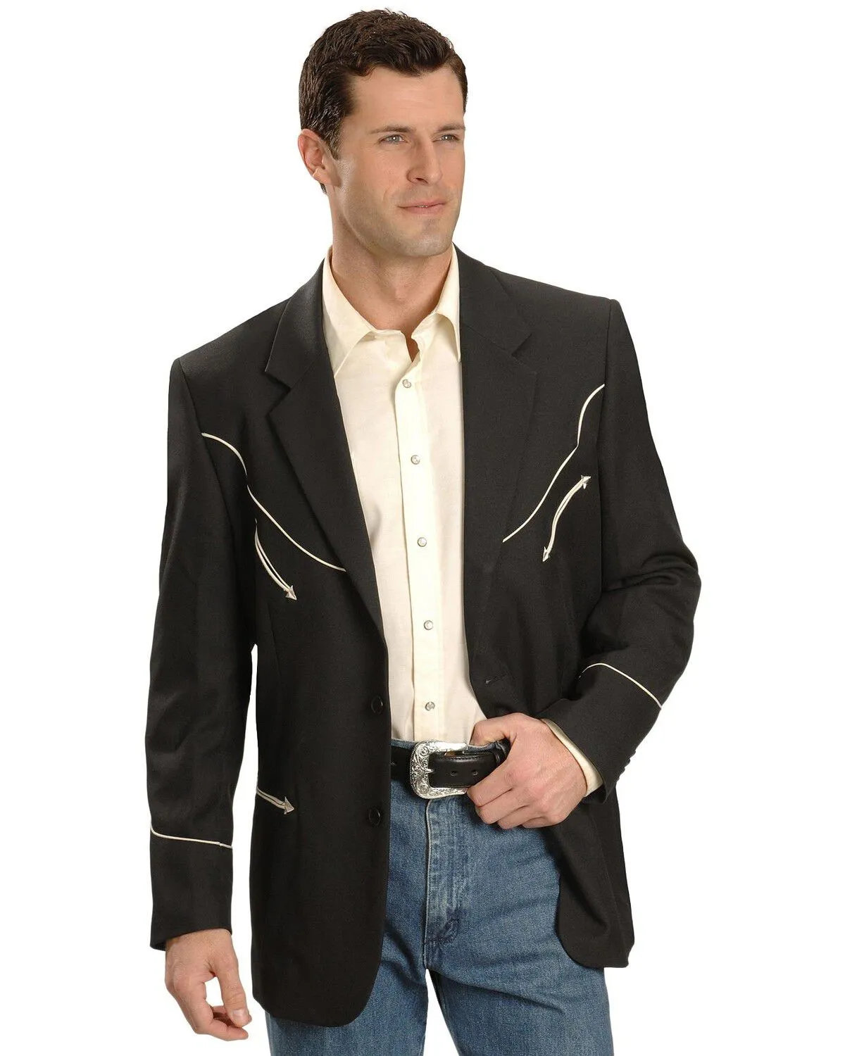 Product Name:  Scully Men's Black Retro Western Jacket