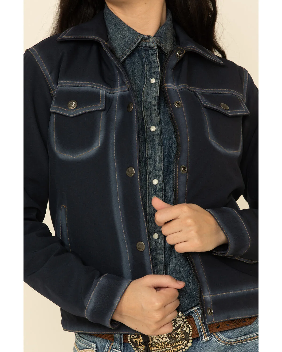 Product Name:  STS Ranchwear Women's Navy Brumby Softshell Jacket