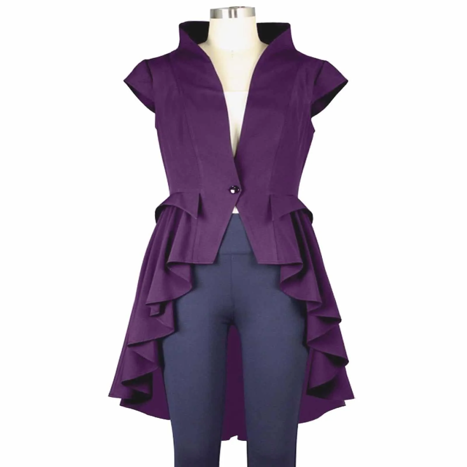 Purple Tail Vamp Victorian Waterfall Gothic/Steampunk Jacket | Kilt and Jacks