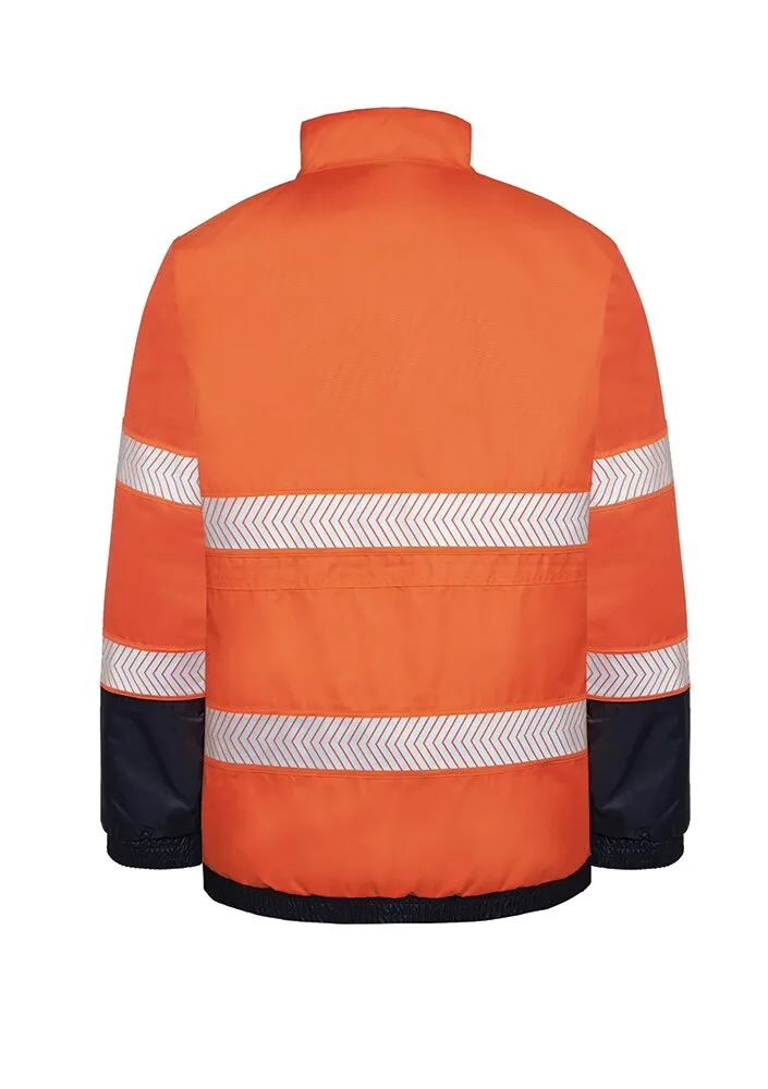 RAINBIRD 8667 Cahill Hi Vis Jacket Reflective Tape Waterproof - Orange/Navy - XS