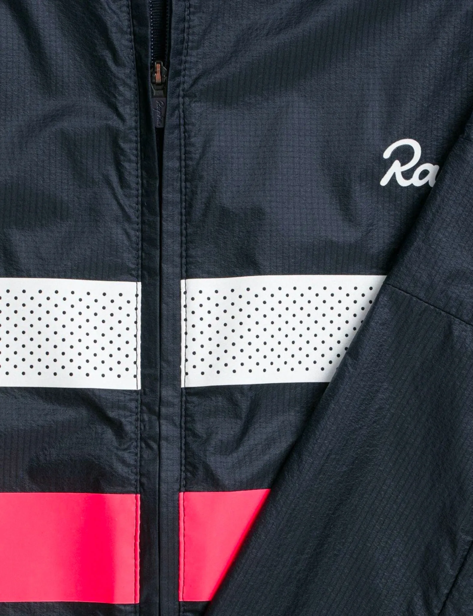 Rapha Men's Brevet Flyweight Wind Jacket - Dark Navy/High-Vis Pink/White