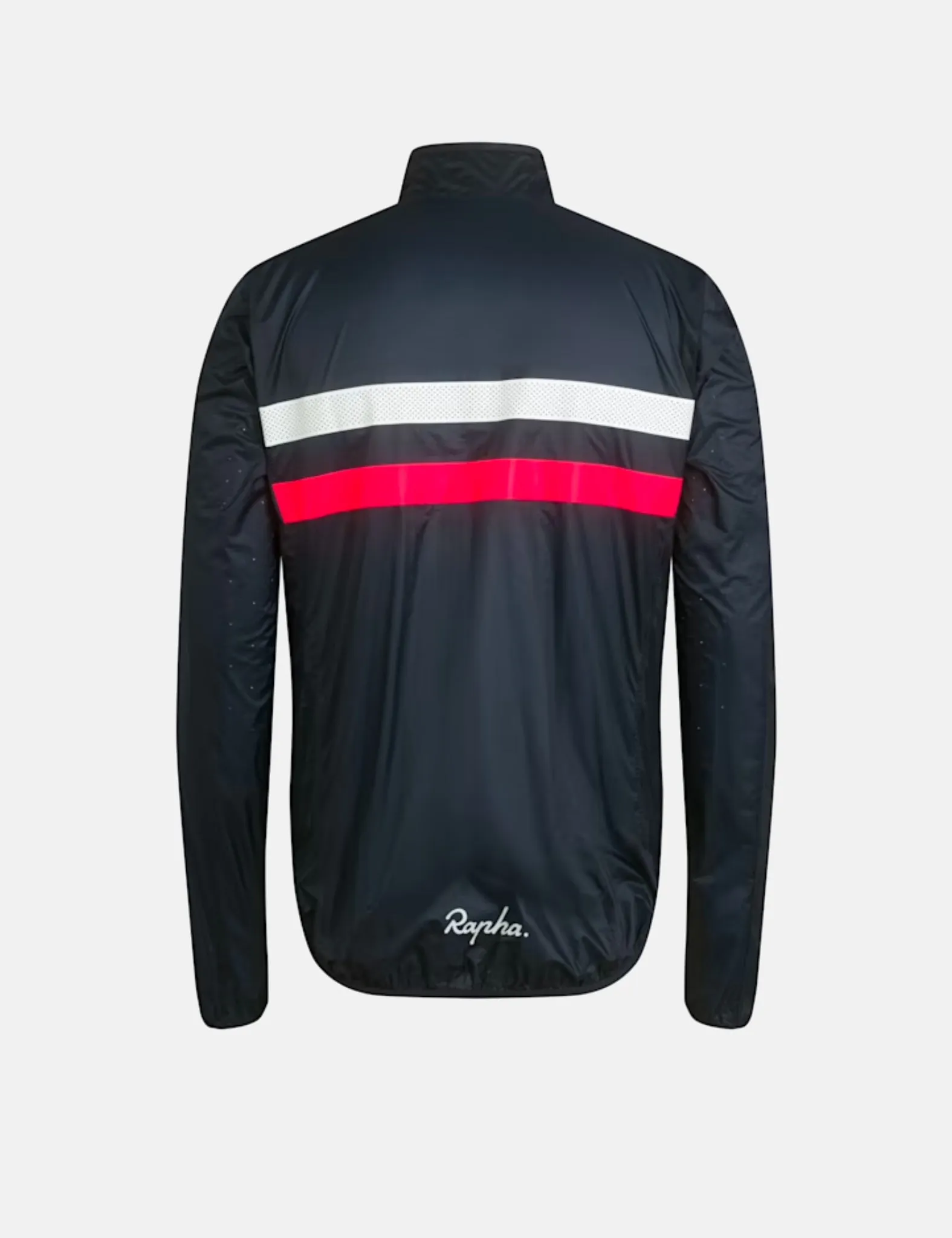 Rapha Men's Brevet Flyweight Wind Jacket - Dark Navy/High-Vis Pink/White