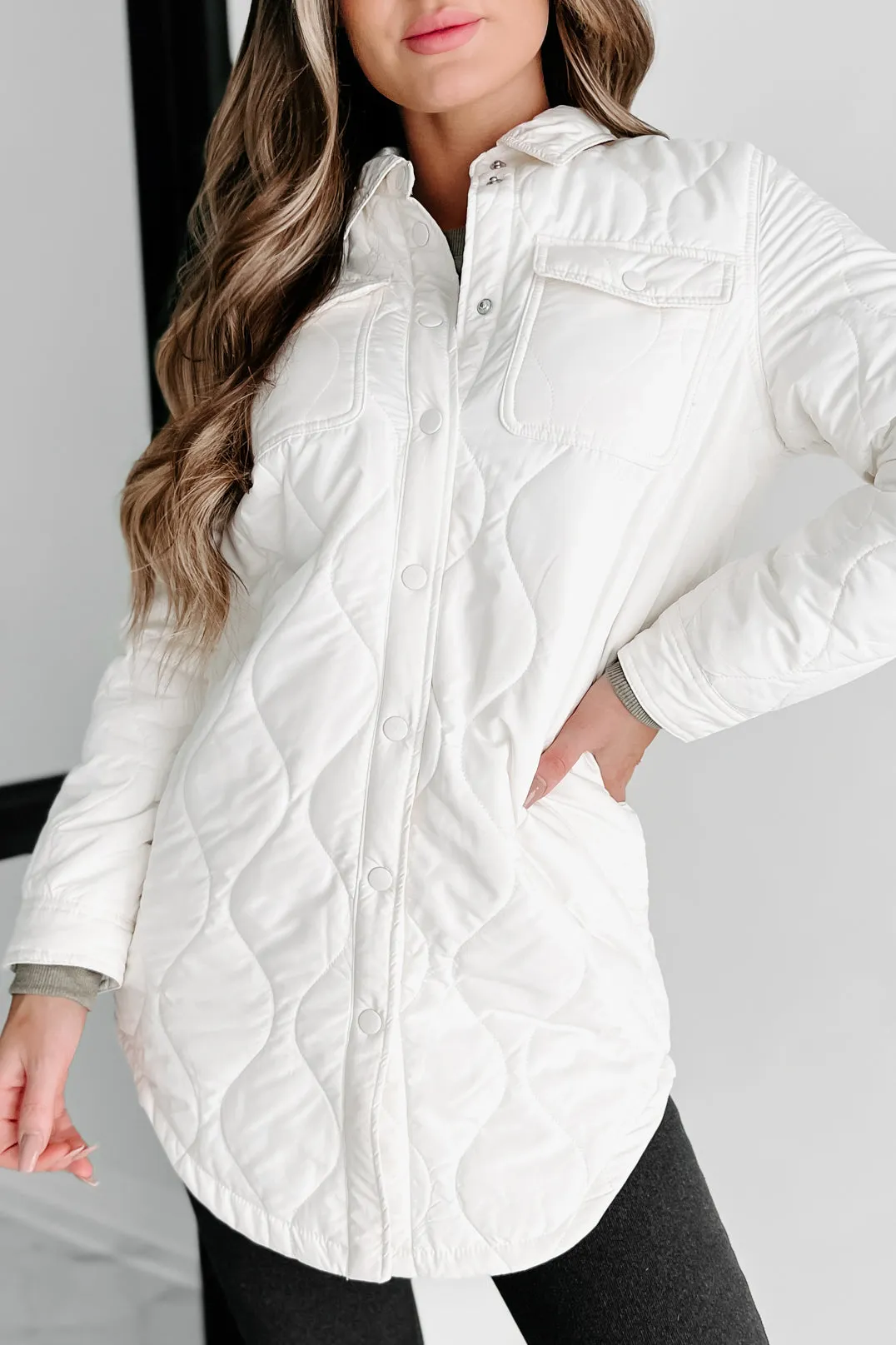 Ready For Anything Quilted Jacket (Ivory)