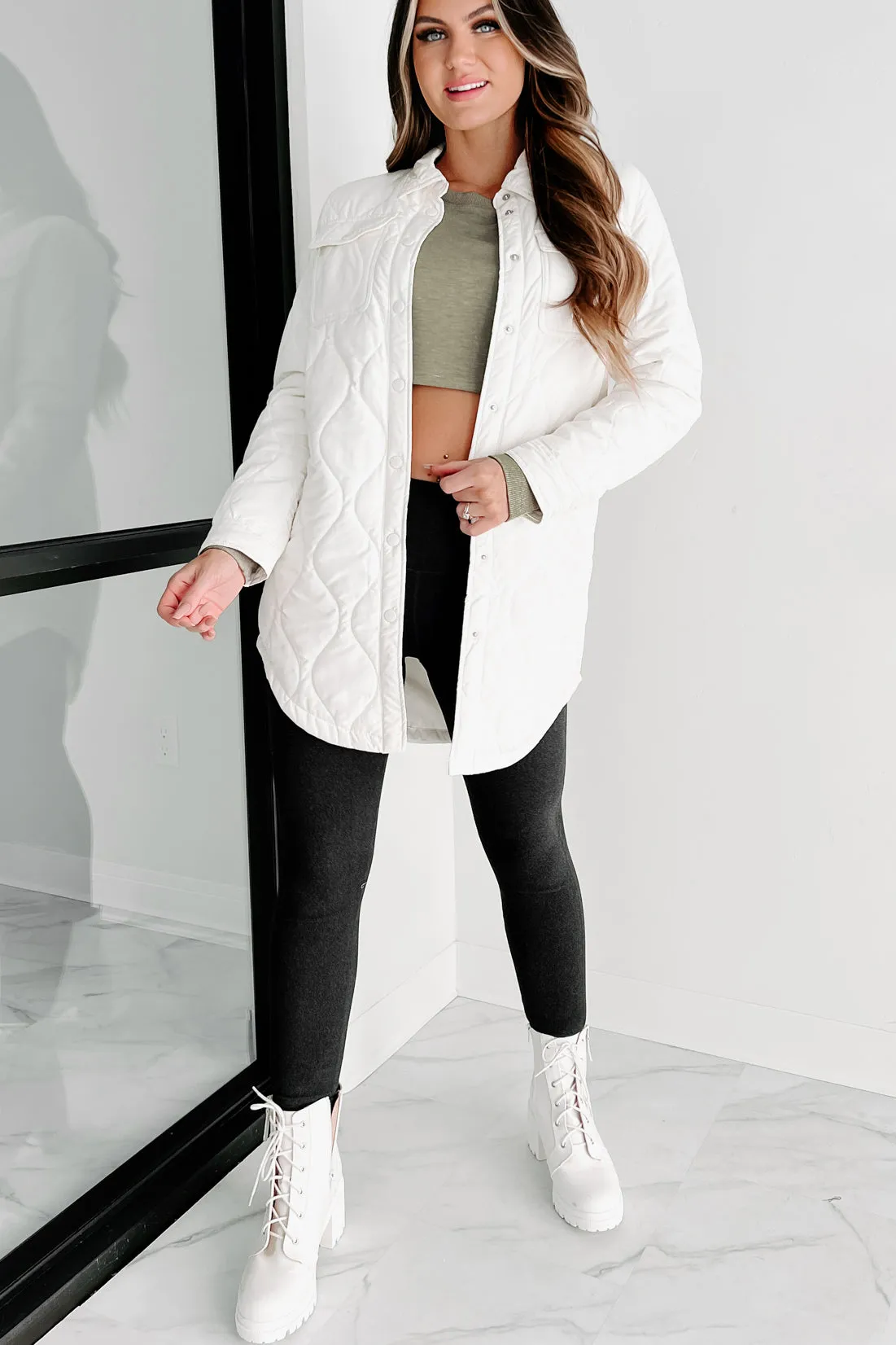 Ready For Anything Quilted Jacket (Ivory)