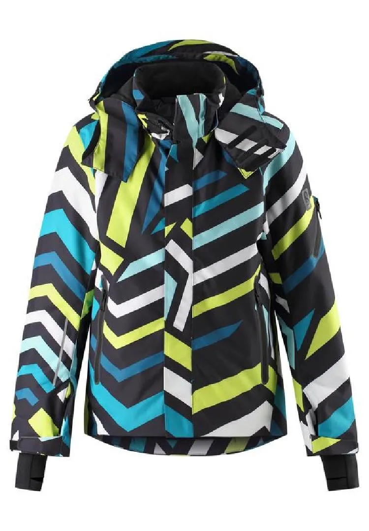 Reima Youth Reimatec Wheeler Black Lime Green Snow Jacket