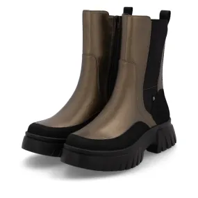 Rieker Evolution W1872-90 Metallic & Black Chelsea Boot