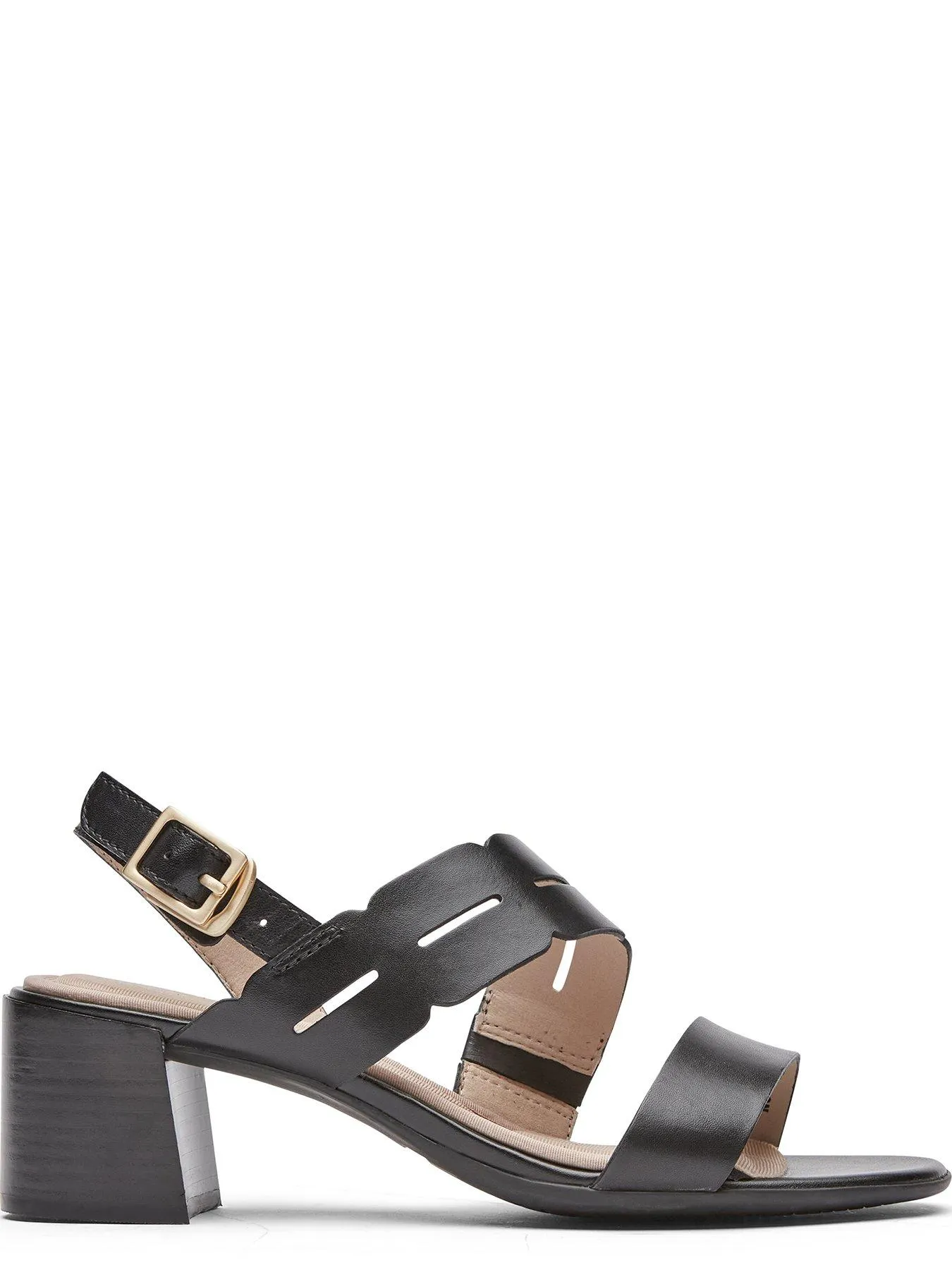 Rockport Total Motion Alaina Heeled Sandals - Black