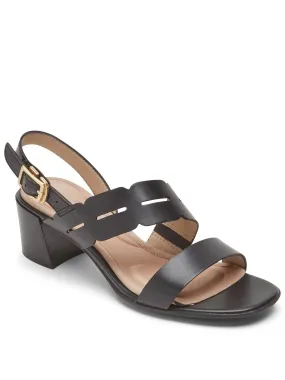 Rockport Total Motion Alaina Heeled Sandals - Black