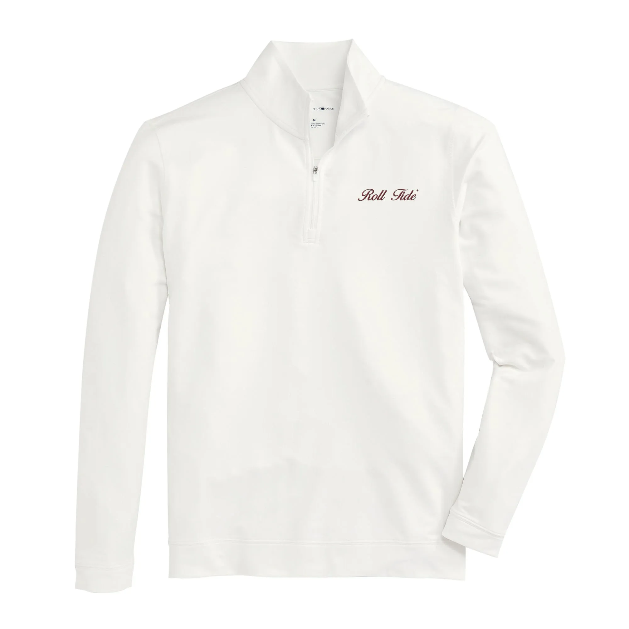 Roll Tide Vintage Script Flow 1/4 Zip Pullover - White