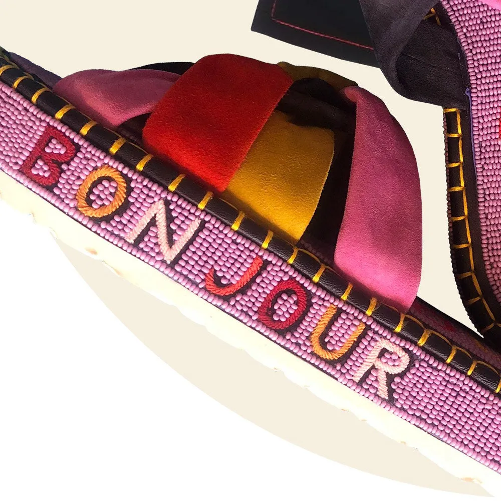    Rue de la Lune - Bonjour sandals - Fuschia