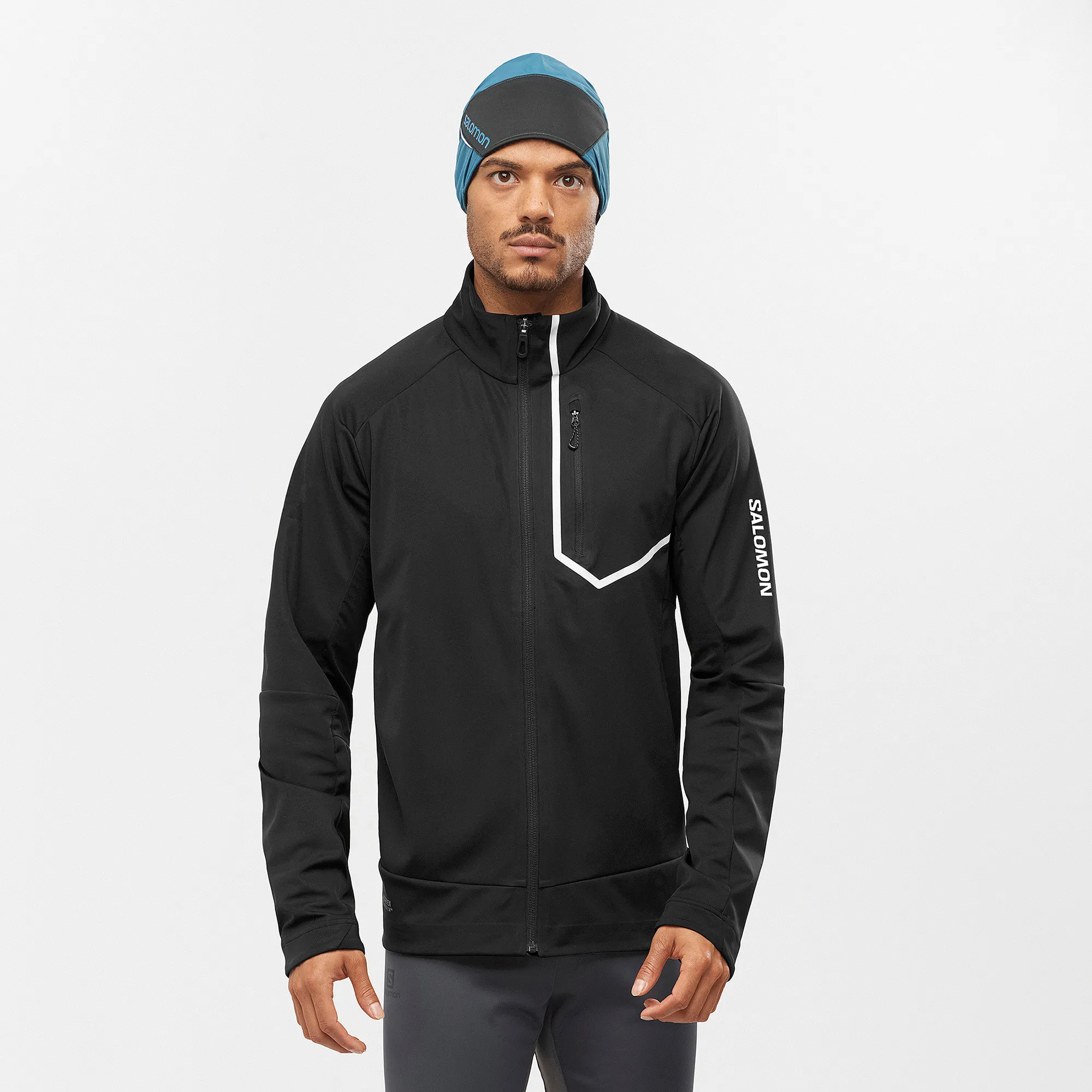 Salomon Men's GORE-TEX Infinium Windstopper Pro Jacket Deep Black | Buy Salomon Men's GORE-TEX Infinium Windstopper Pr