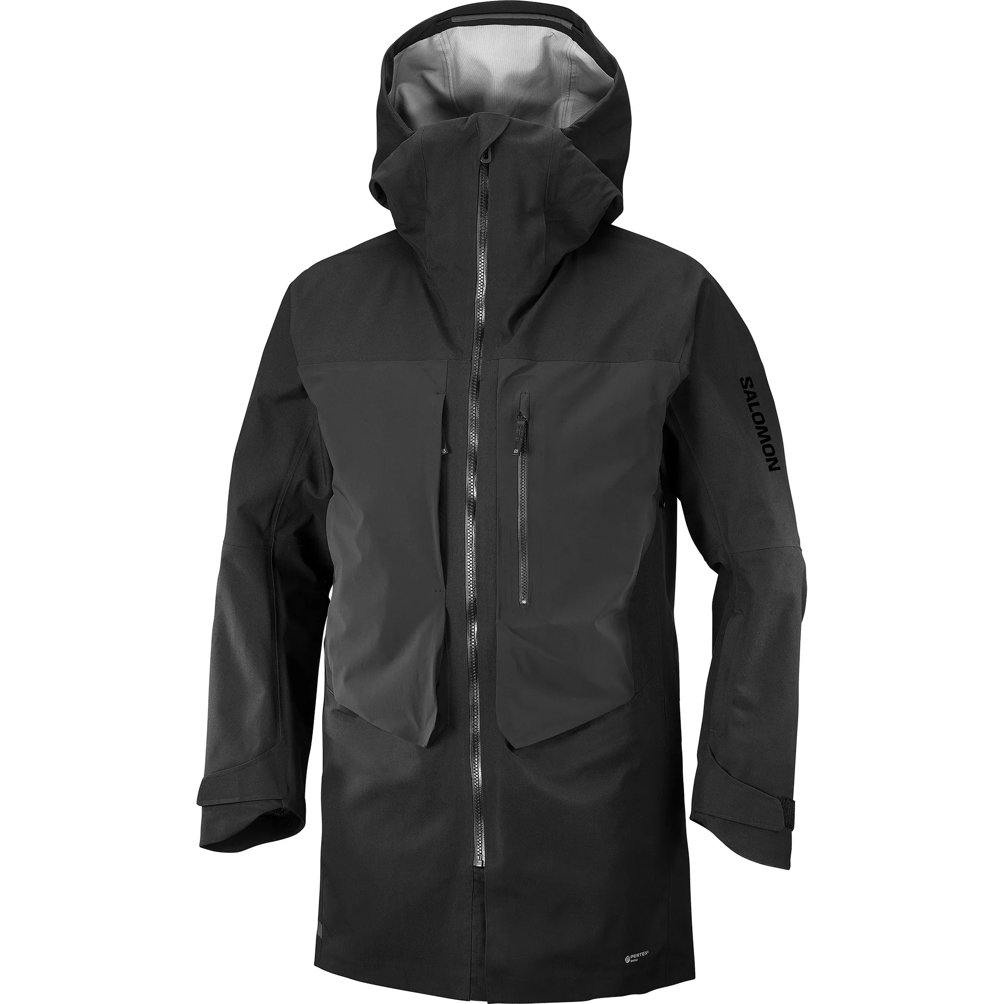 Salomon Men's Stance 3L Long Jacket Deep Black | Buy Salomon Men's Stance 3L Long Jacket Deep Black here | Outnorth