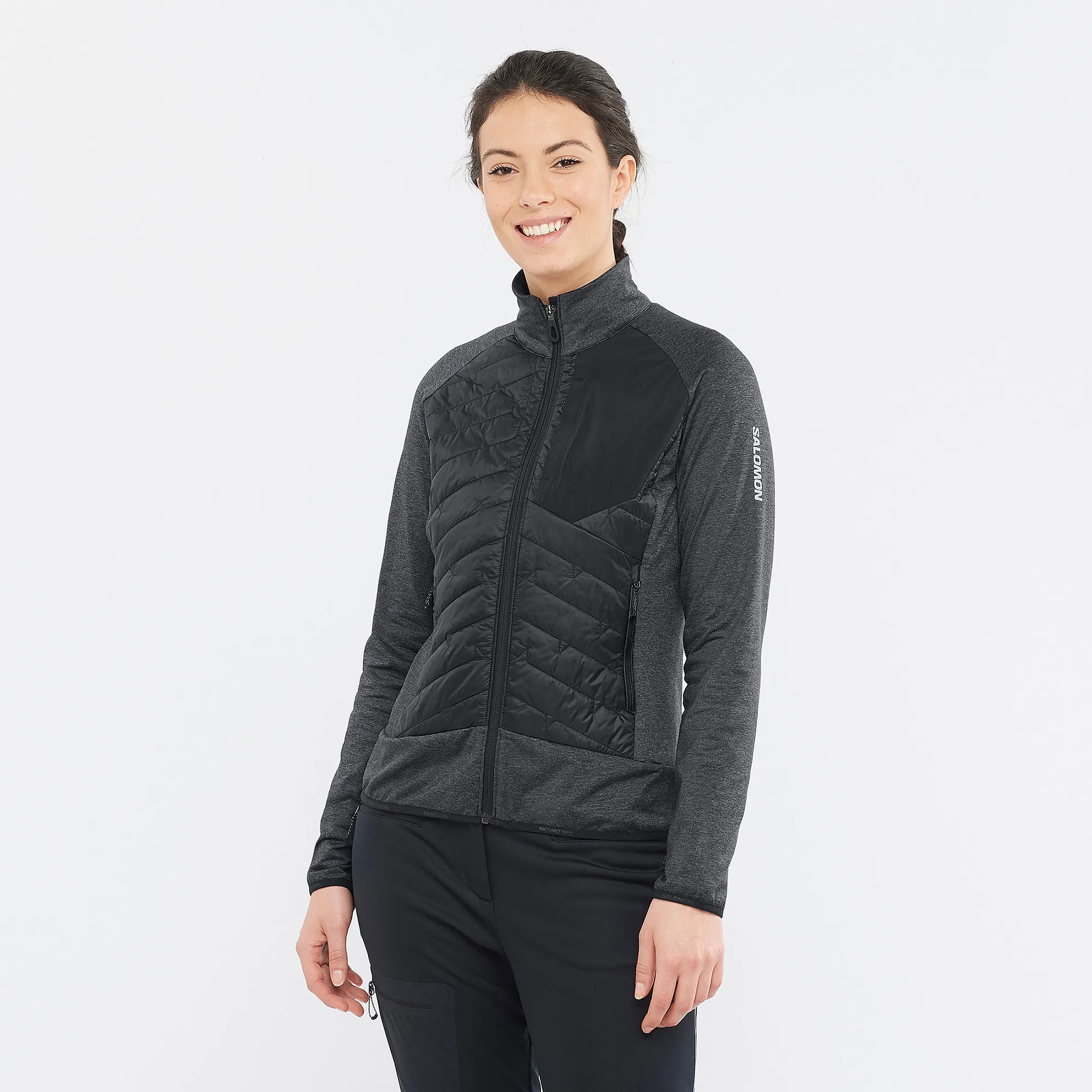 Salomon Women's MTN Primaloft Hybrid Mid Layer Deep Black | Buy Salomon Women's MTN Primaloft Hybrid Mid Layer Deep Bl