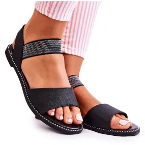 S.Barski Classic Sandals With Studs Black Shelly