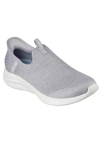 Skechers Ladies Grey Slip-ins Ultra Flex 3.0 Smooth Step Trainers